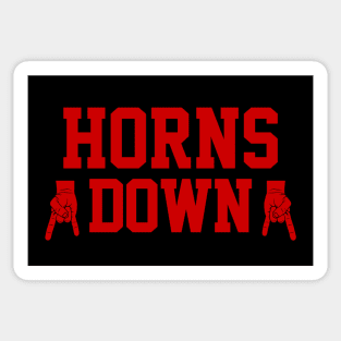 Horns Down - Black/Red Sticker